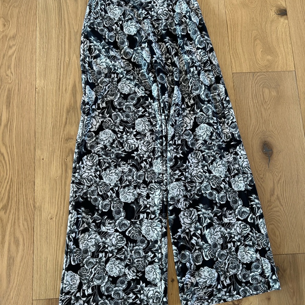 Floral Wide-Leg Pants